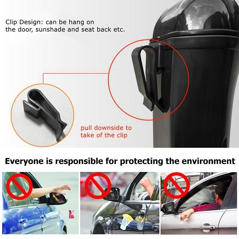 Car Cup Holder Trash Can & Interior Organizer Mini Vehicle Waste Bin