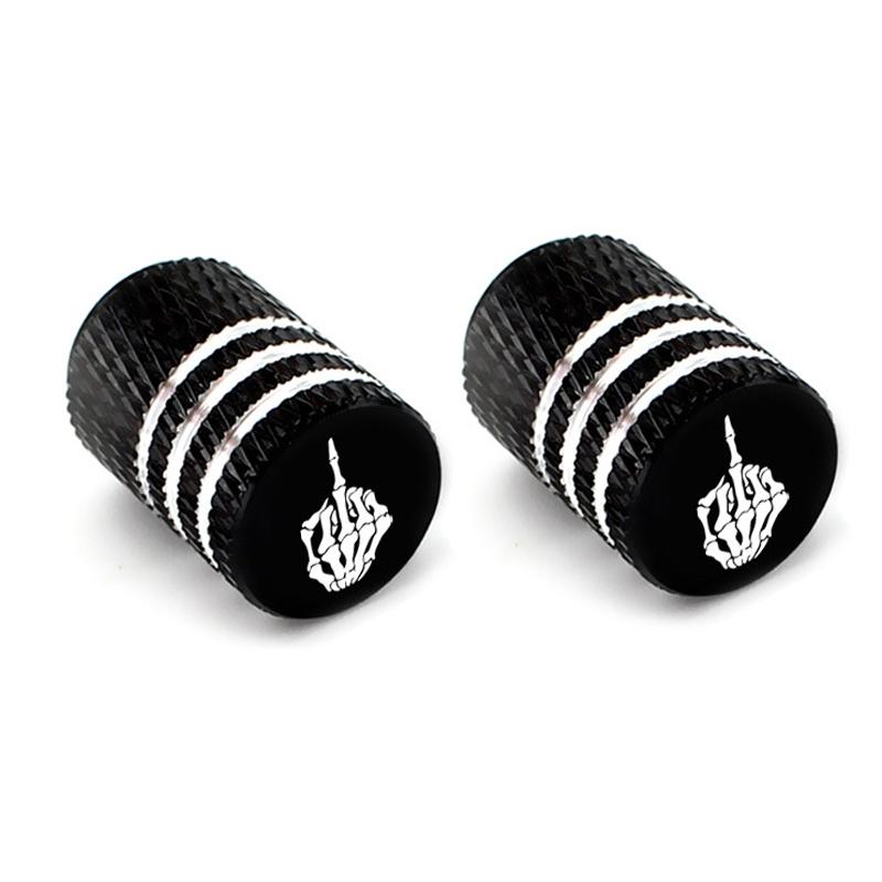 Skull Laser Tire Valve Stem Caps Set Anti-Theft Car Wheel Accessories