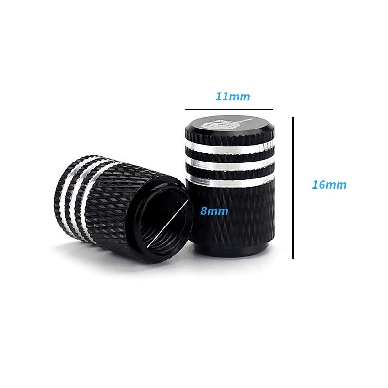 Skull Laser Tire Valve Stem Caps Set Anti-Theft Car Wheel Accessories