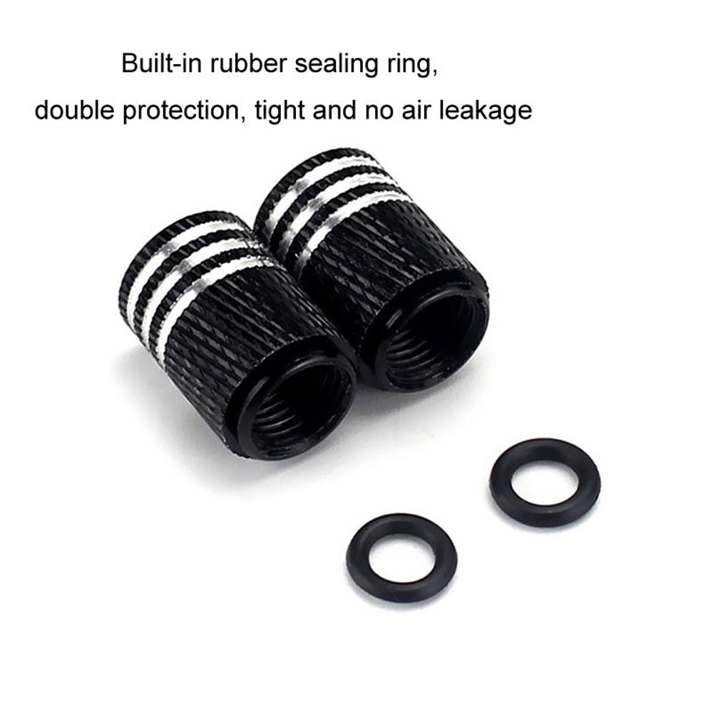 Skull Laser Tire Valve Stem Caps Set Anti-Theft Car Wheel Accessories