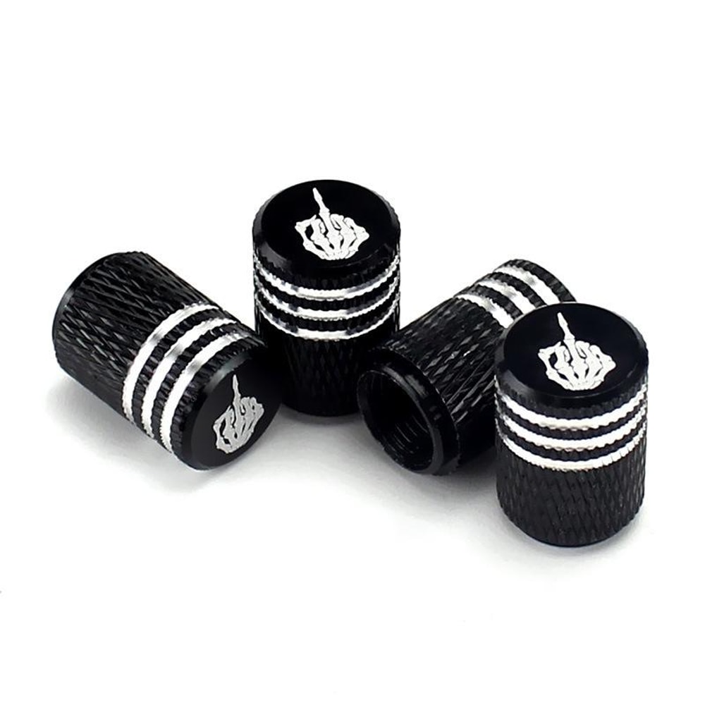 Skull Laser Tire Valve Stem Caps Set Anti-Theft Car Wheel Accessories