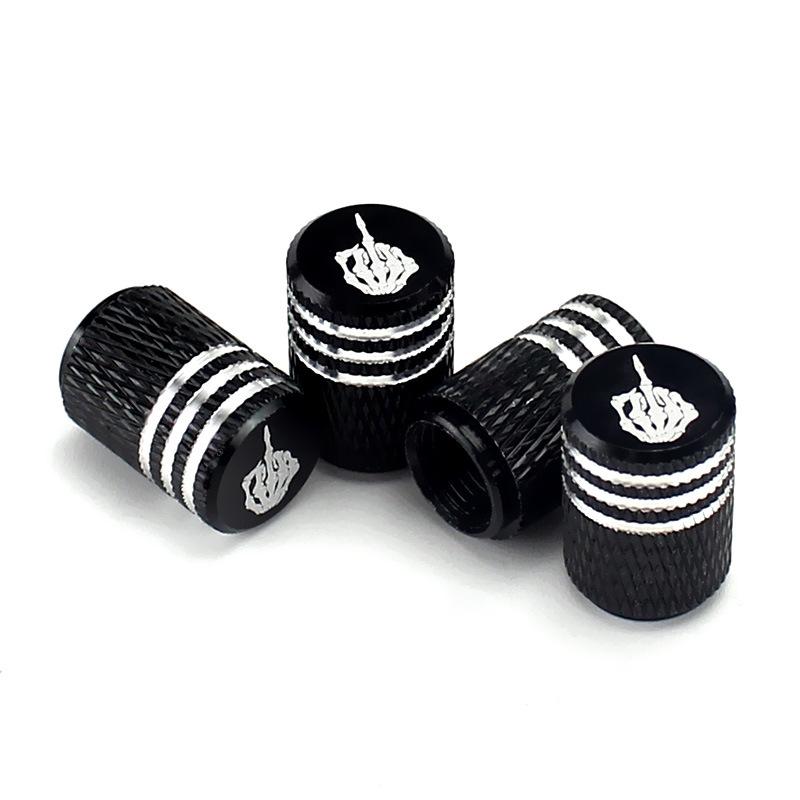 Skull Laser Tire Valve Stem Caps Set Anti-Theft Car Wheel Accessories