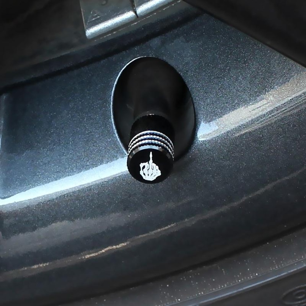 Skull Laser Tire Valve Stem Caps Set Anti-Theft Car Wheel Accessories