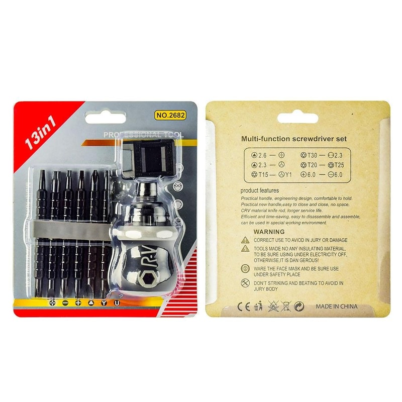 Multi-Use Magnetic Precision Screwdriver Set Telescopic Chrome Vanadium Bits