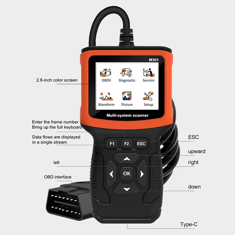 Car Code Reader & Diagnostic Scanner Fault Detector Tool