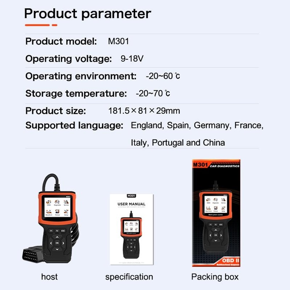 Car Code Reader & Diagnostic Scanner Fault Detector Tool