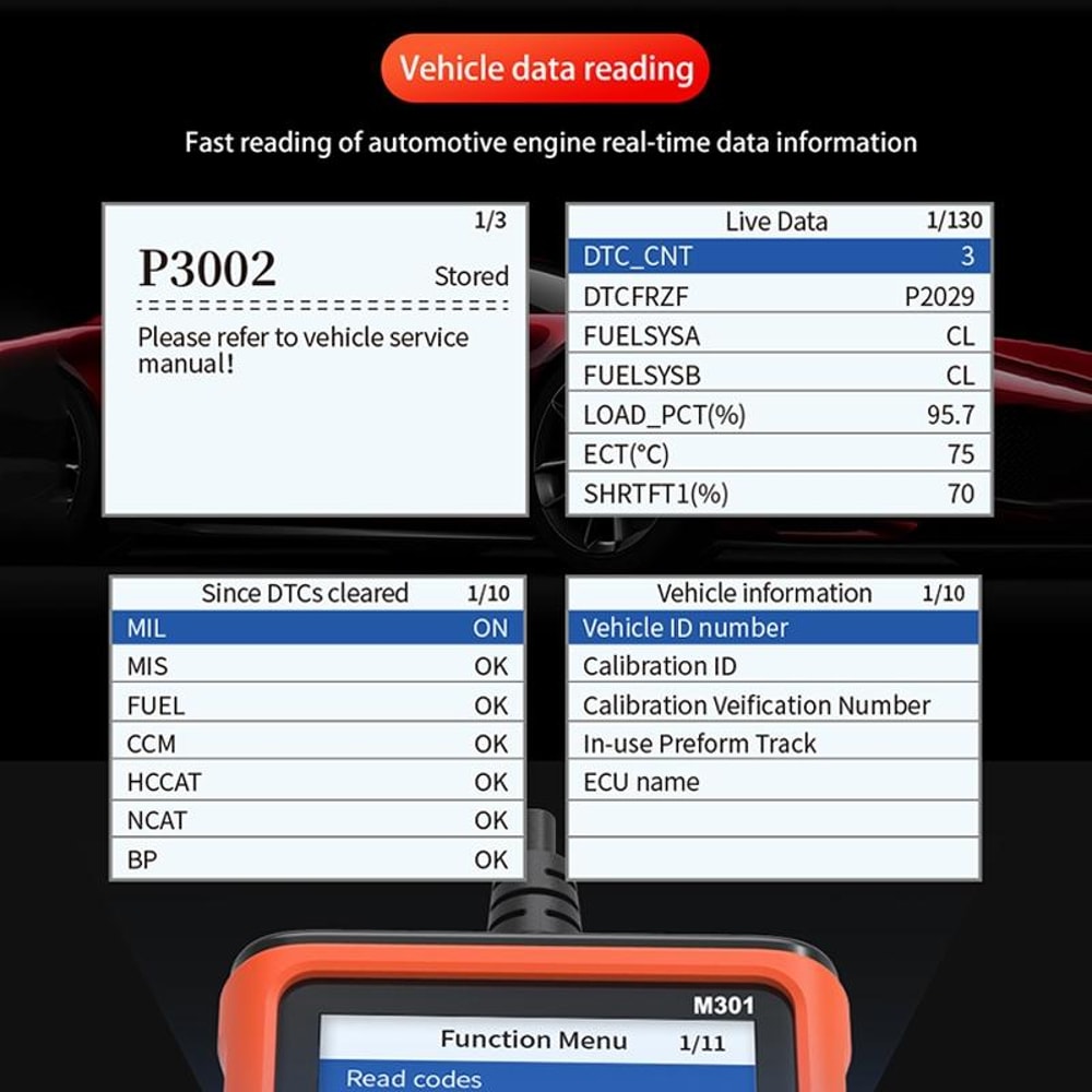 Car Code Reader & Diagnostic Scanner Fault Detector Tool
