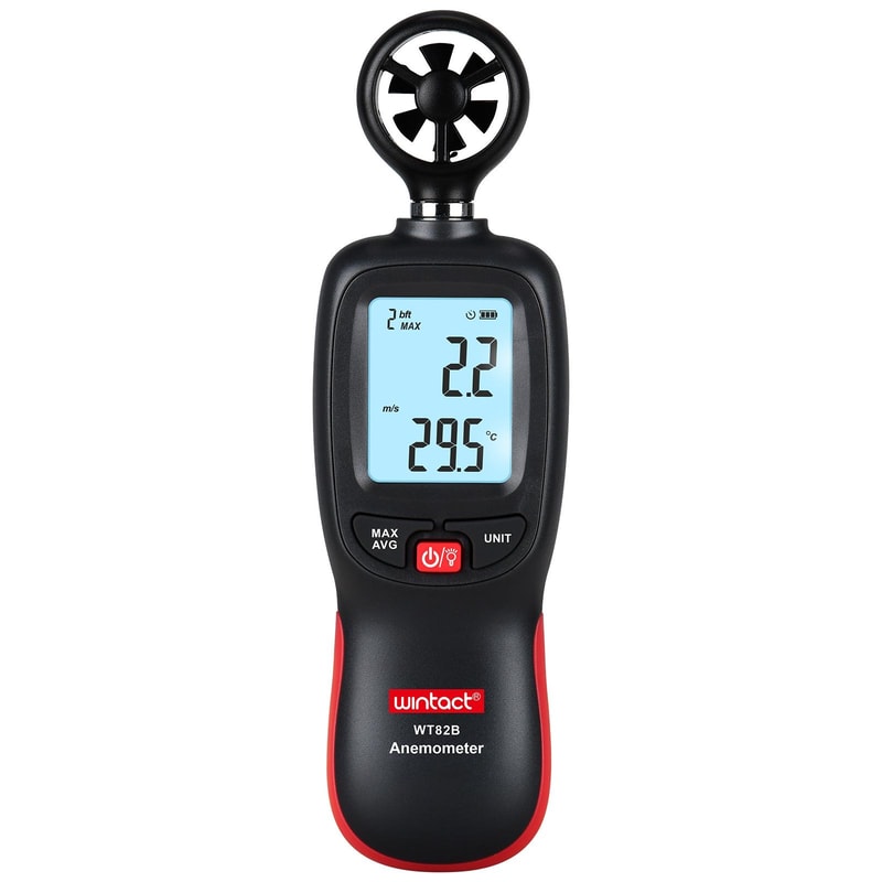 Wintact Bluetooth Wind Speed Meter Air Velocity Data Logging Anemometer