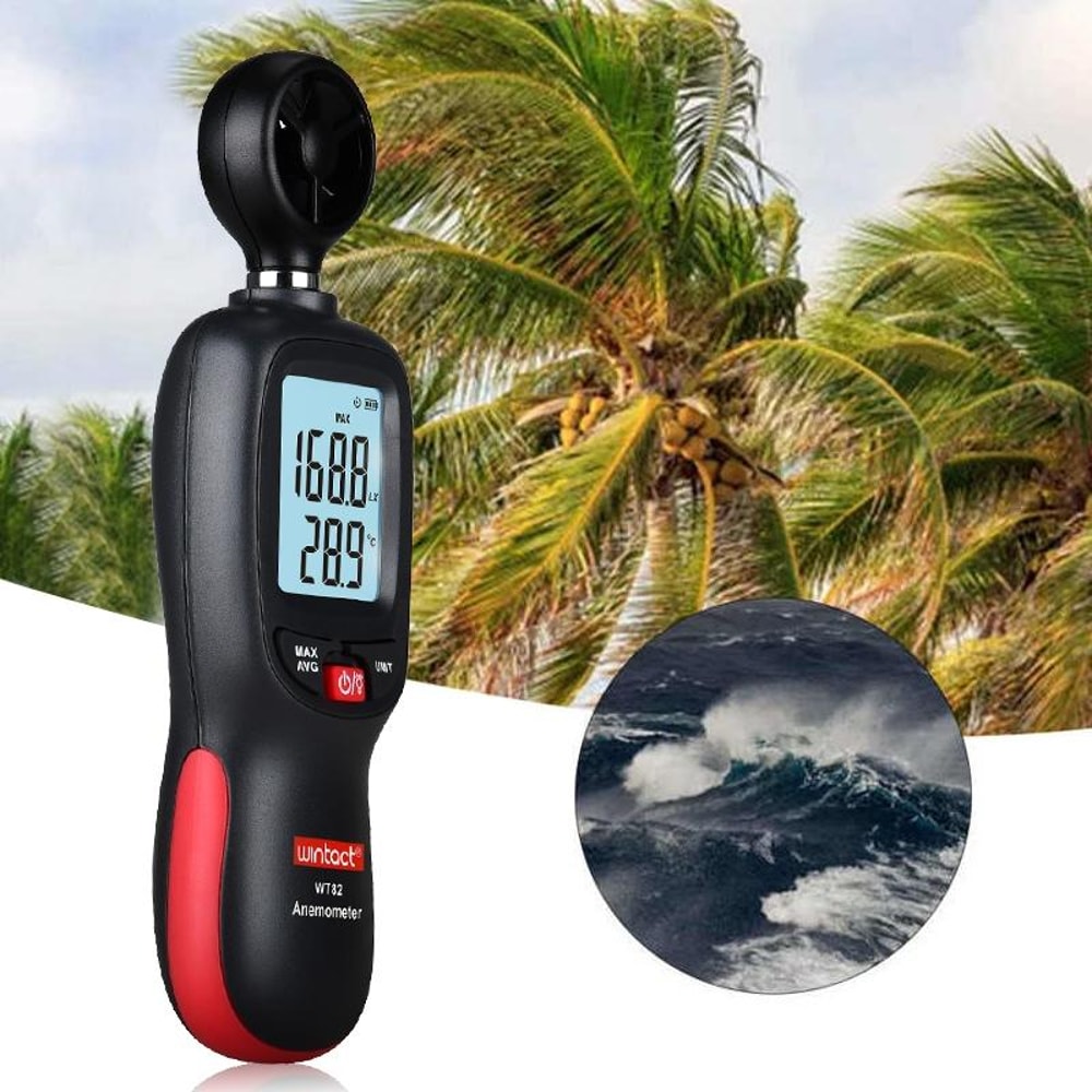 Wintact Bluetooth Wind Speed Meter Air Velocity Data Logging Anemometer