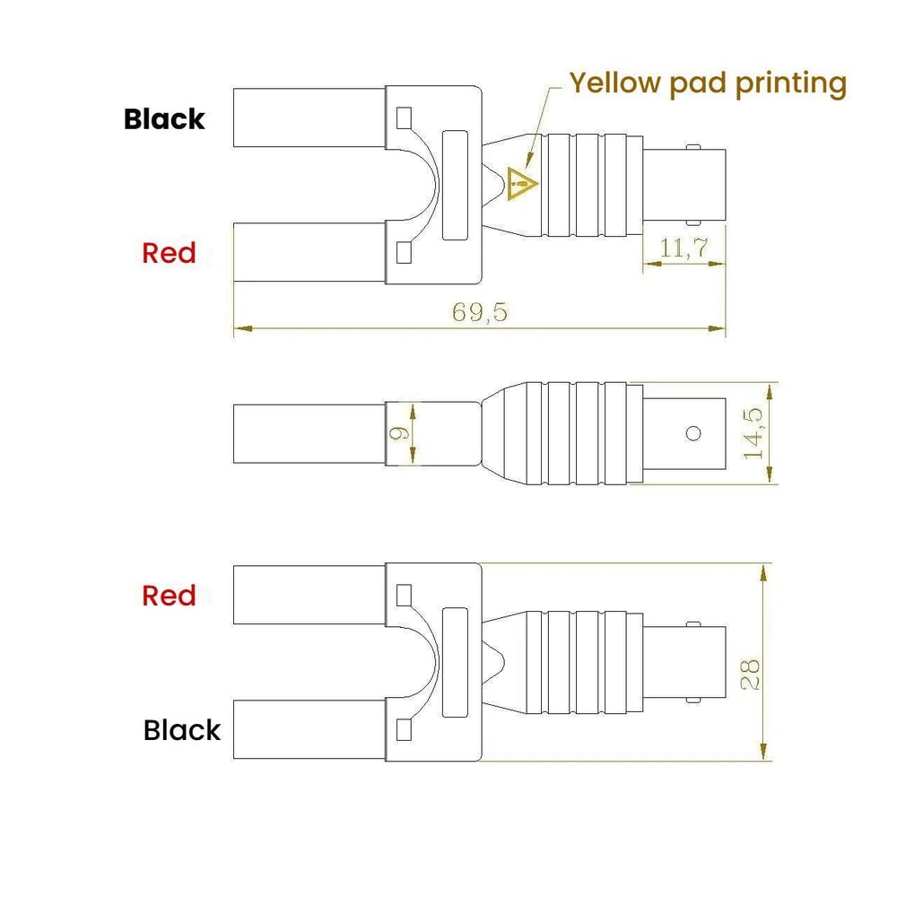 Banana Adapter Oscilloscope Probe Connector for Multimeter Testing