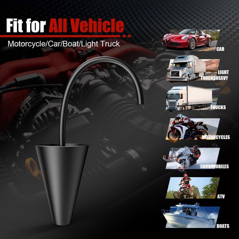 Engine Intake Pipe Cone Smoke Leak Detection Tool for EVAP Intake Leak Testing