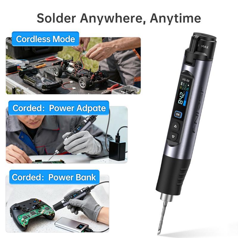 Wireless Soldering Iron Kit Screen Temperature Controlled Portable Repair Tool