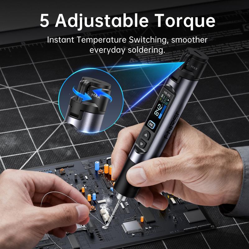 Wireless Soldering Iron Kit Screen Temperature Controlled Portable Repair Tool