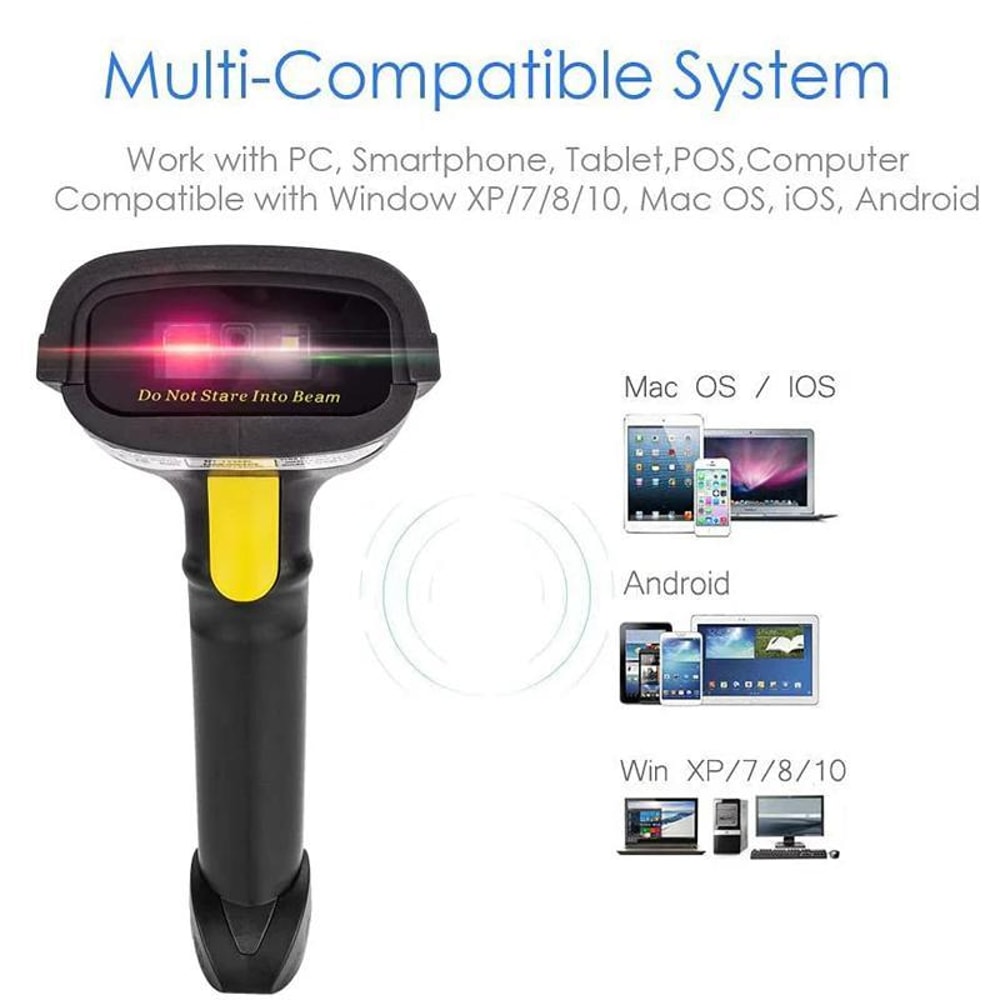 Bluetooth Barcode Scanner Wireless Code Reader Handheld