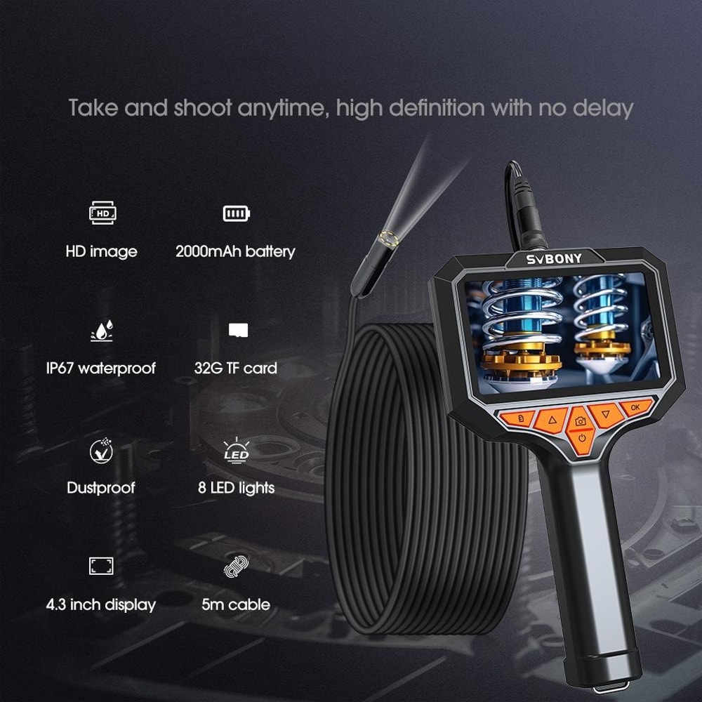 Industrial Borescope Inspection Camera Waterproof Probe