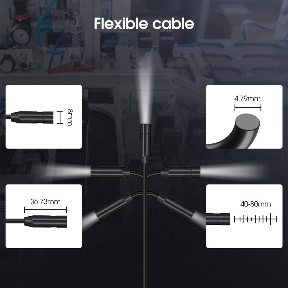 Industrial Borescope Inspection Camera Waterproof Probe