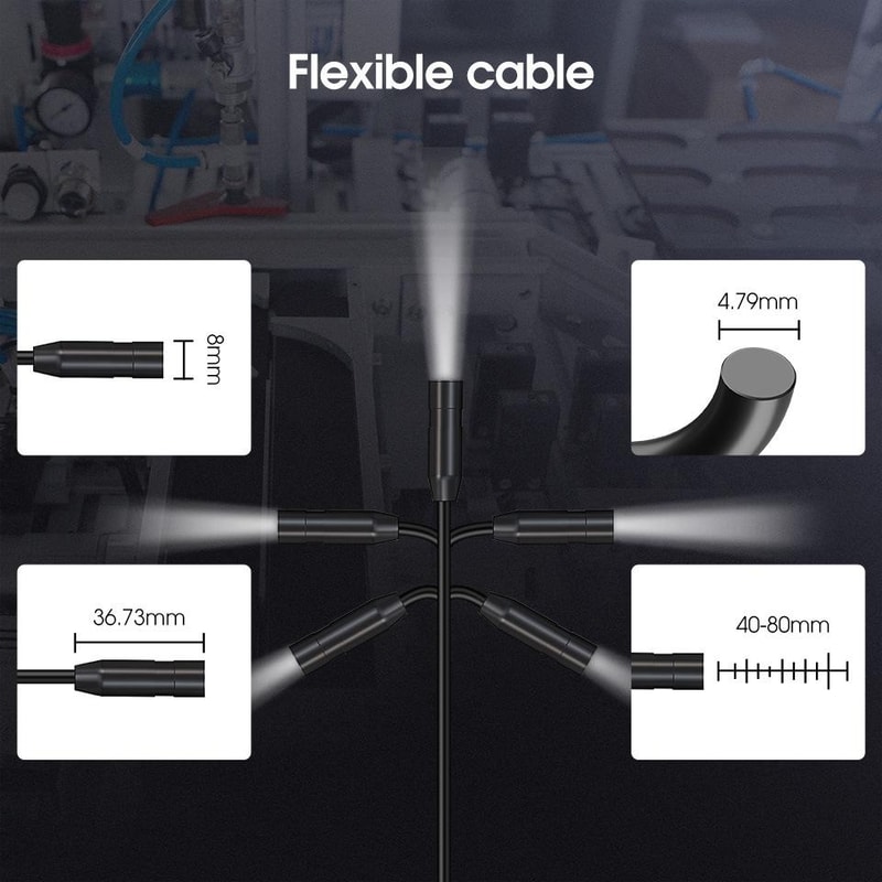 Industrial Borescope Inspection Camera Waterproof Probe