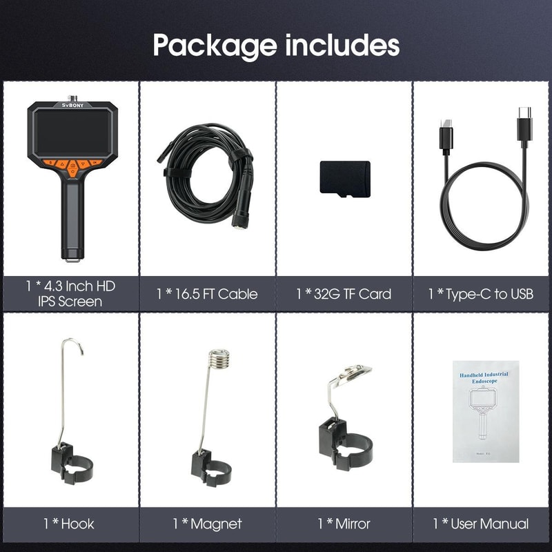 Industrial Borescope Inspection Camera Waterproof Probe