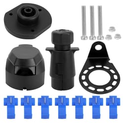 automotive connector kit trailer socket wiring plug heavy duty copper pin