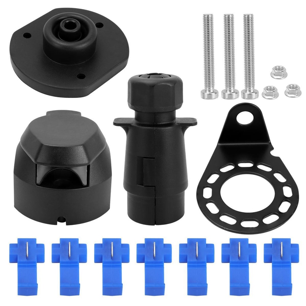Automotive Connector Kit Trailer Socket Wiring Plug Heavy Duty Copper Pin