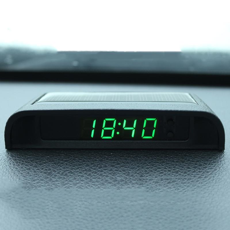 Solar Car Digital Clock With Temperature Time Date Week Display Automotive Dashboard Thermometer 2
