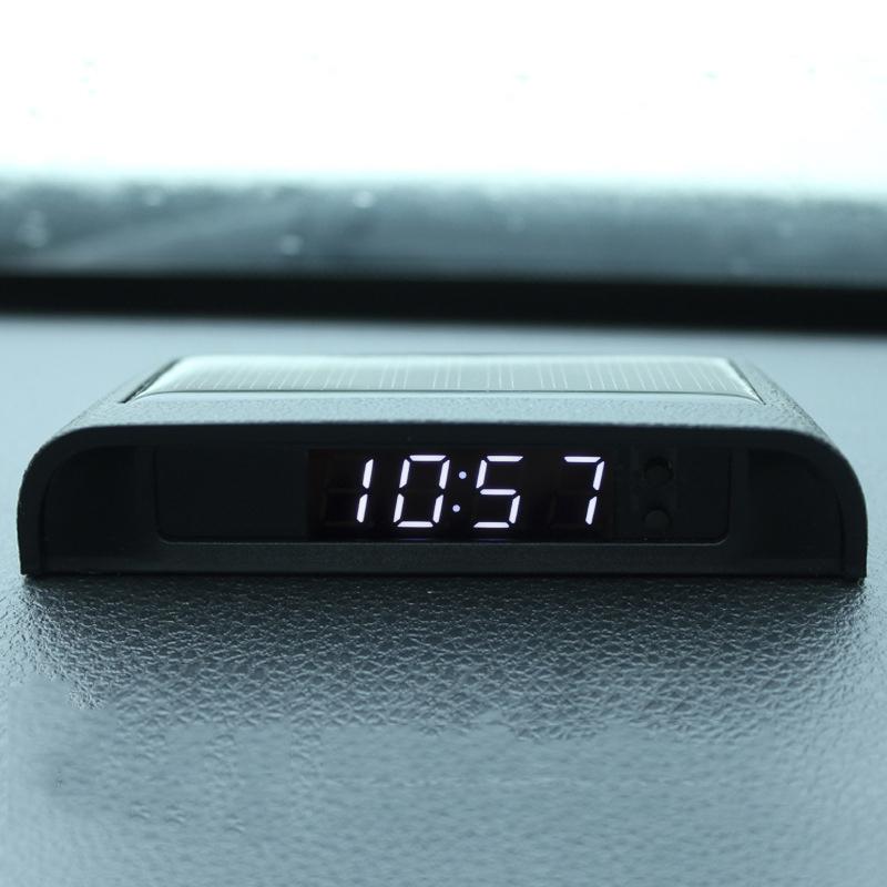 Solar Car Digital Clock With Temperature Time Date Week Display Automotive Dashboard Thermometer 5