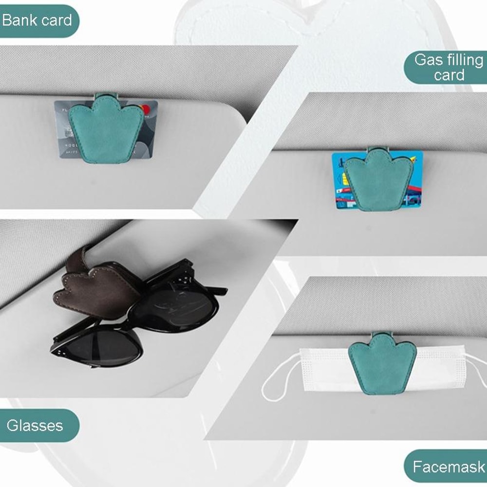 Automotive Car Visor Sunglasses & Ticket Organizer Magnetic Holder Clip