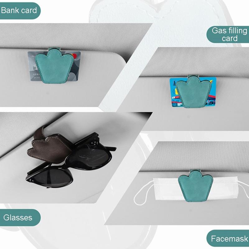 Automotive Car Visor Sunglasses & Ticket Organizer Magnetic Holder Clip