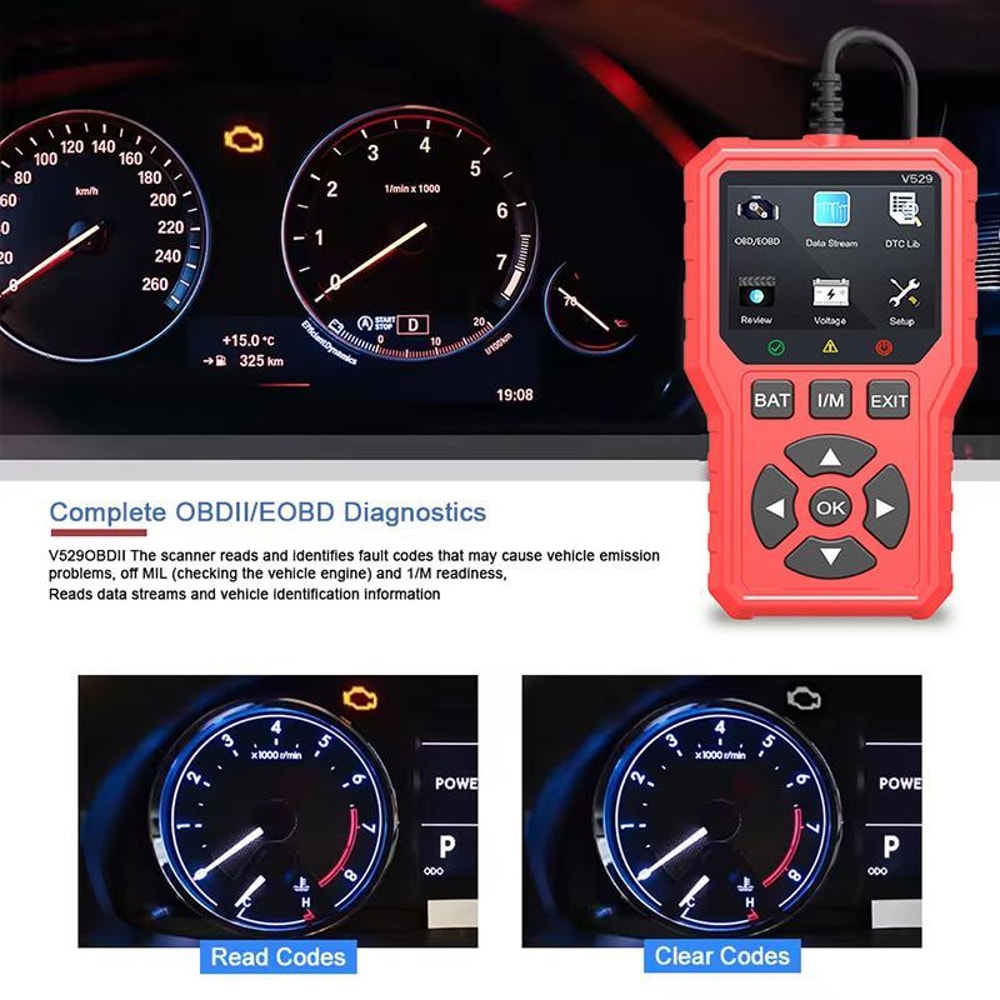 Car Engine Fault Code Reader Diagnostic Tool for Vehicle Diagnostics
