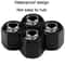 Skeleton Metal Tire Valve Caps Set Universal Valve Stem Caps, Black Alloy Tire Caps