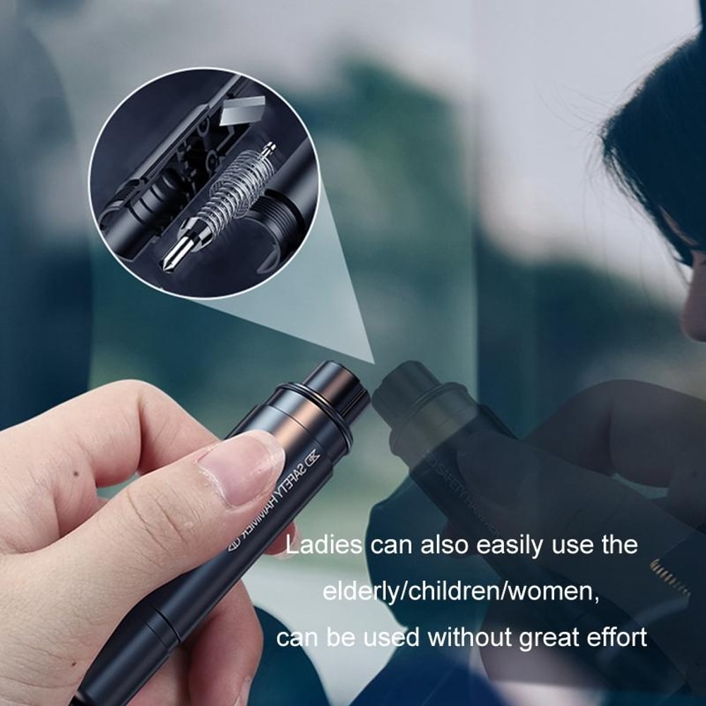 Vehicle-Mounted Emergency Escape Hammer Car Window Breaker & Seatbelt Cutter Safety Tool