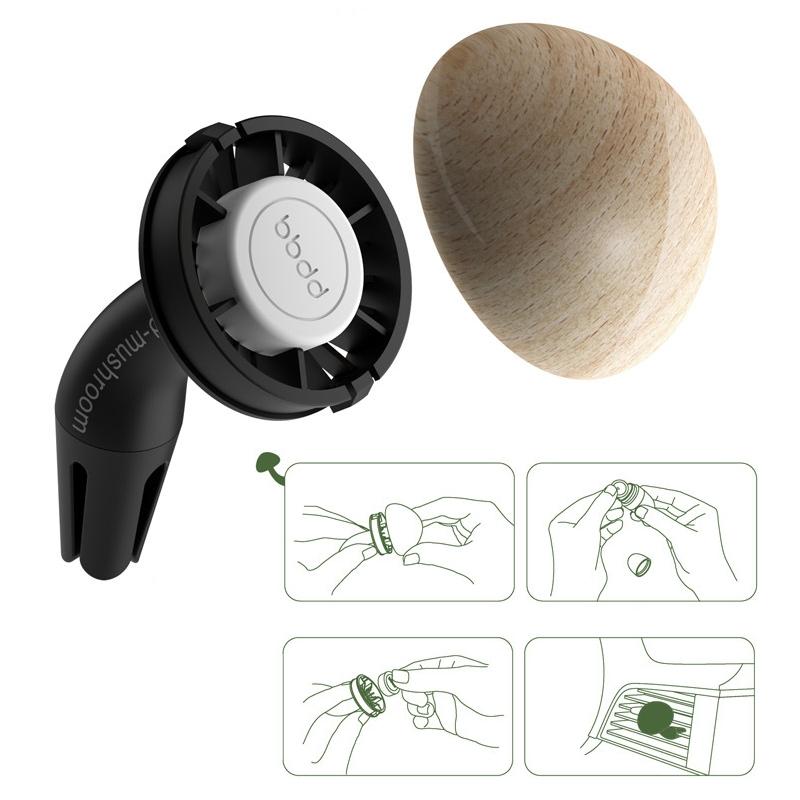 Mushroom Car Air Freshener Vent Clip Aromatherapy Ornament Ocean Scent