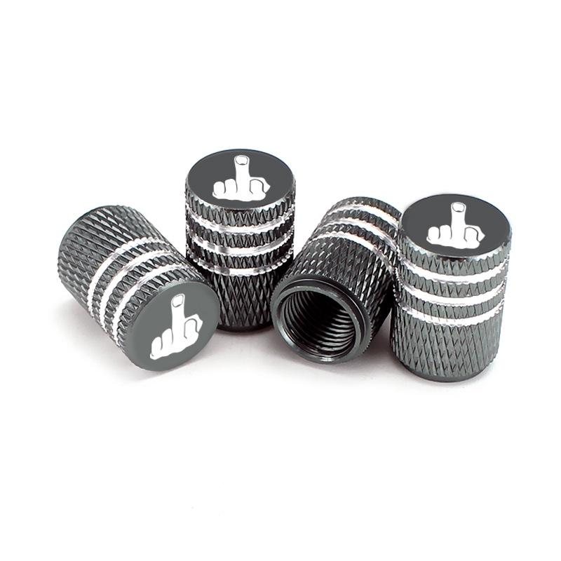 Laser Ion Car Tire Valve Caps Universal Aluminum Alloy Anti-Theft Dustproof