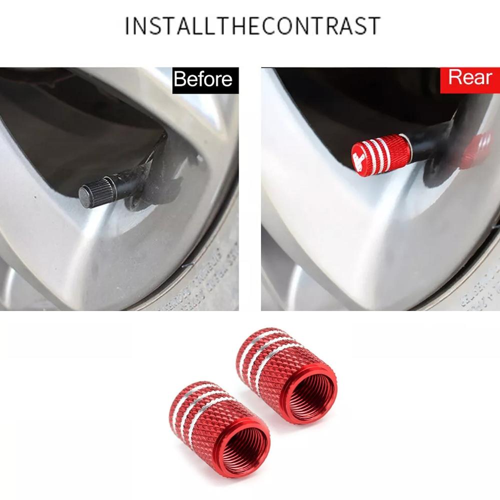 Laser Ion Car Tire Valve Caps Universal Aluminum Alloy Anti-Theft Dustproof