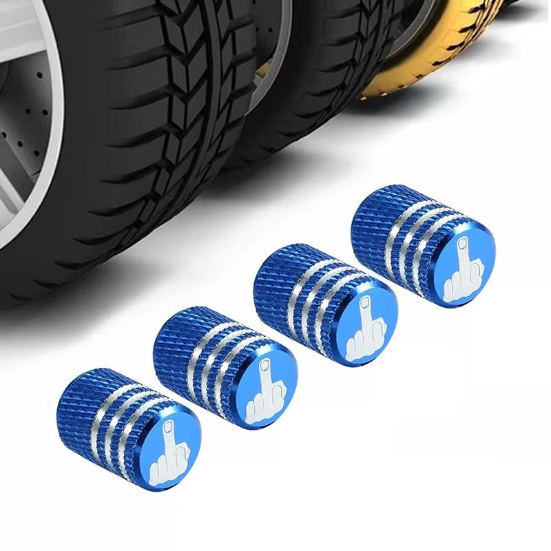Laser Ion Car Tire Valve Caps Universal Aluminum Alloy Anti-Theft Dustproof