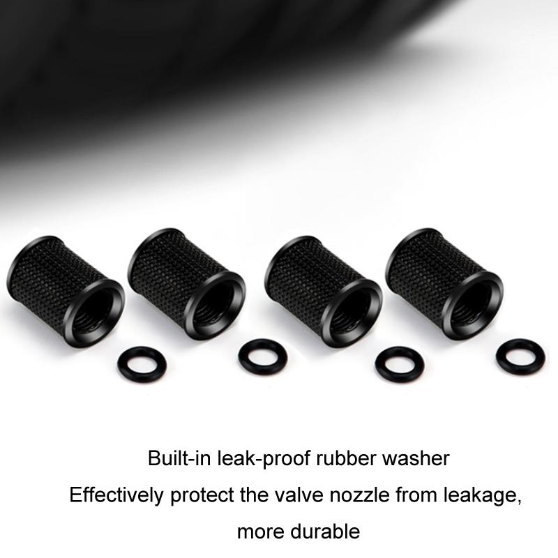 Zinc Alloy Anti-Theft Tire Valve Caps Set of Durable Alloy Valve Stem Caps for Car Tires