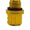 CNC Aluminum Alloy Hexagonal Plum Blossom Motorcycle Oil Dipstick Decoration Yellow