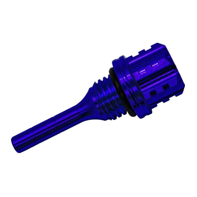 CNC Aluminum Alloy Hexagonal Plum Blossom Motorcycle Oil Dipstick Decoration Yellow