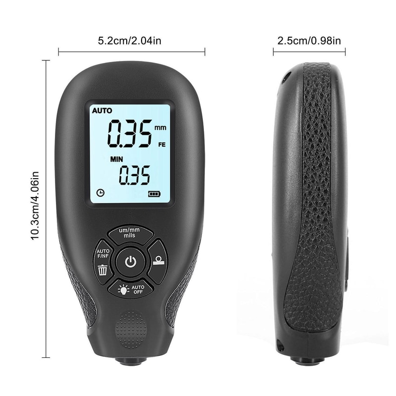 High Precision Digital Coating Thickness Gauge for Automotive Paint & Anti Slip Measurement
