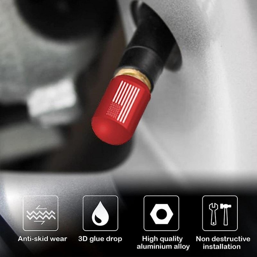 Aluminum Alloy Car Tire Valve Caps Dustproof Screw Caps