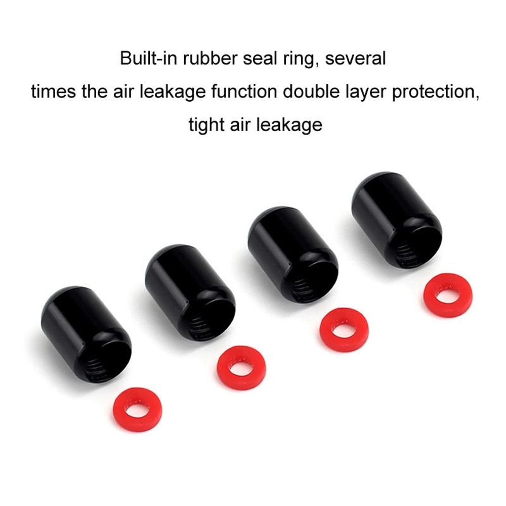 Aluminium Alloy American Style Tyre Valve Caps AntiTheft Dustproof 2