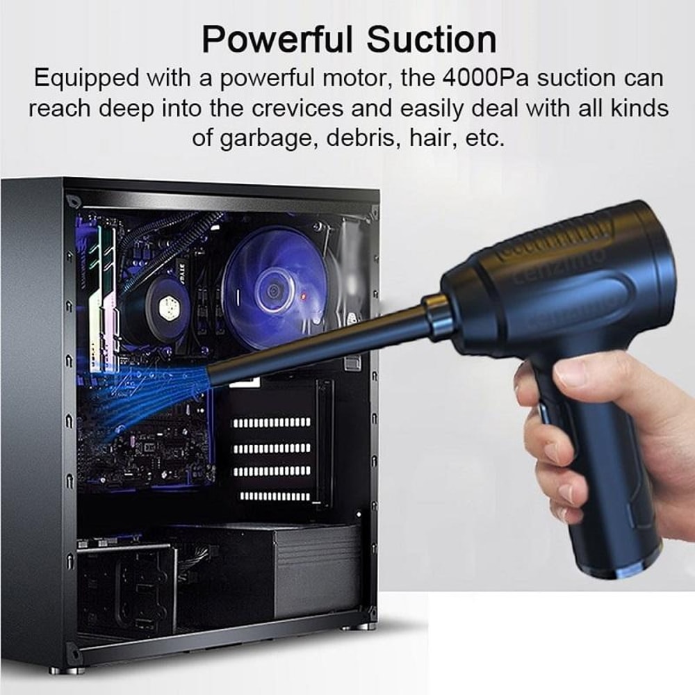 Cordless Car Vacuum Portable Handheld Cleaner with Dust Blower Rechargeable Keyboard Cleaner