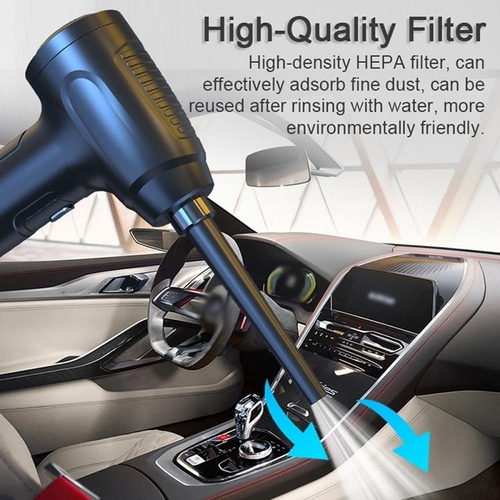 Cordless Car Vacuum Portable Handheld Cleaner with Dust Blower Rechargeable Keyboard Cleaner