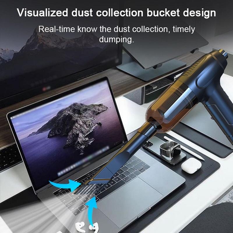Cordless Car Vacuum Portable Handheld Cleaner with Dust Blower Rechargeable Keyboard Cleaner