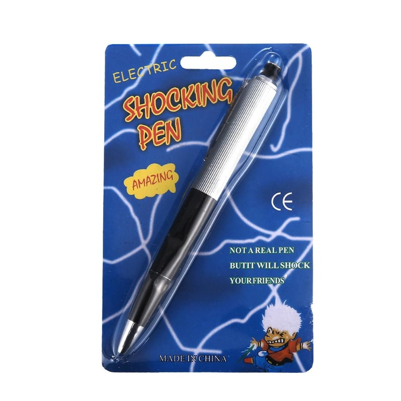 Shock Prank Pen with Real Ink Funny Electric Shock Gag Pen Toy