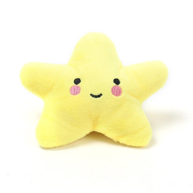 Plush Starfish Squeaky Dog Teething Toy Set Soft Chew Interactive Pet Toy for Puppies & Small Dogs