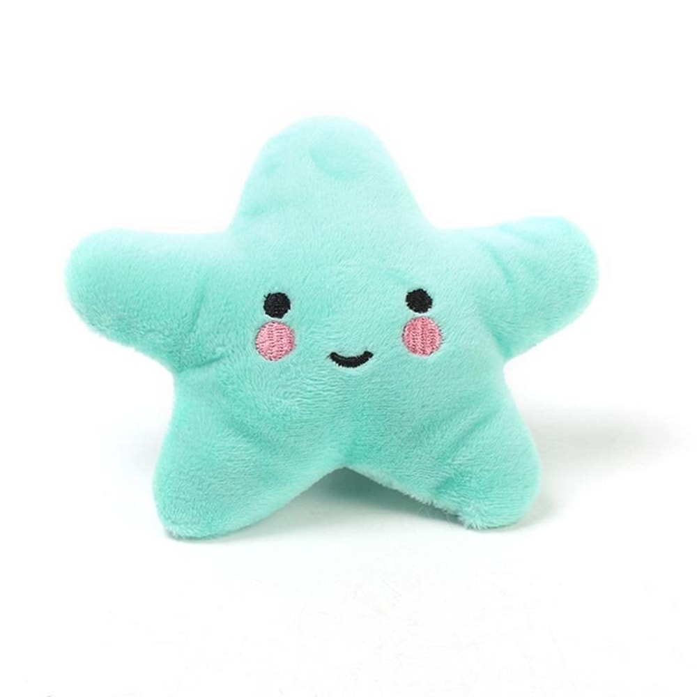 Plush Starfish Squeaky Dog Teething Toy Set Soft Chew Interactive Pet Toy for Puppies & Small Dogs
