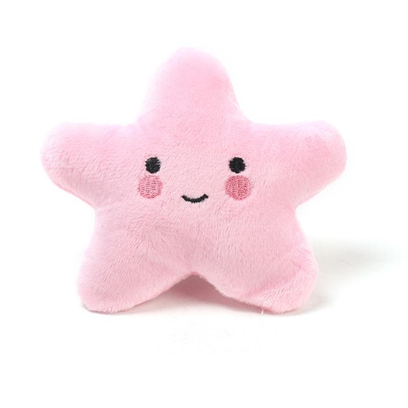 Plush Starfish Squeaky Dog Teething Toy Set Soft Chew Interactive Pet Toy for Puppies & Small Dogs