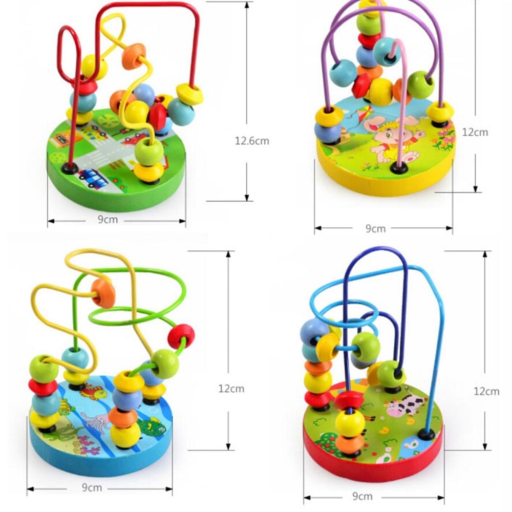 Wooden Bead Maze Toy For Babies Educational Infant Motor Skills Sensory Development Toy 1