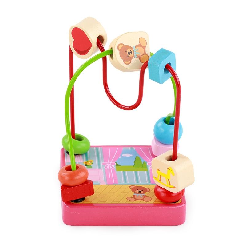 Wooden Bead Maze Toy For Babies Educational Infant Motor Skills Sensory Development Toy 2